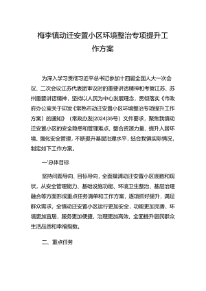 梅李镇动迁安置小区环境整治专项提升工作方案（2024年）.docx