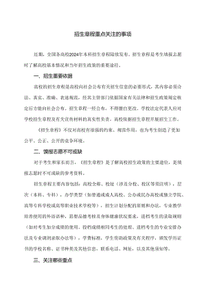 招生章程重点关注的事项（2024年）.docx