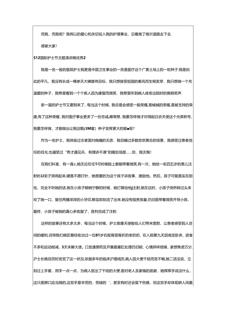 2024年512国际护士节主题演讲稿优秀.docx_第2页