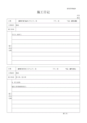 [施工资料]施工日记(8).docx