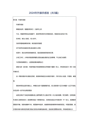 2024年升旗手感言（共3篇）.docx