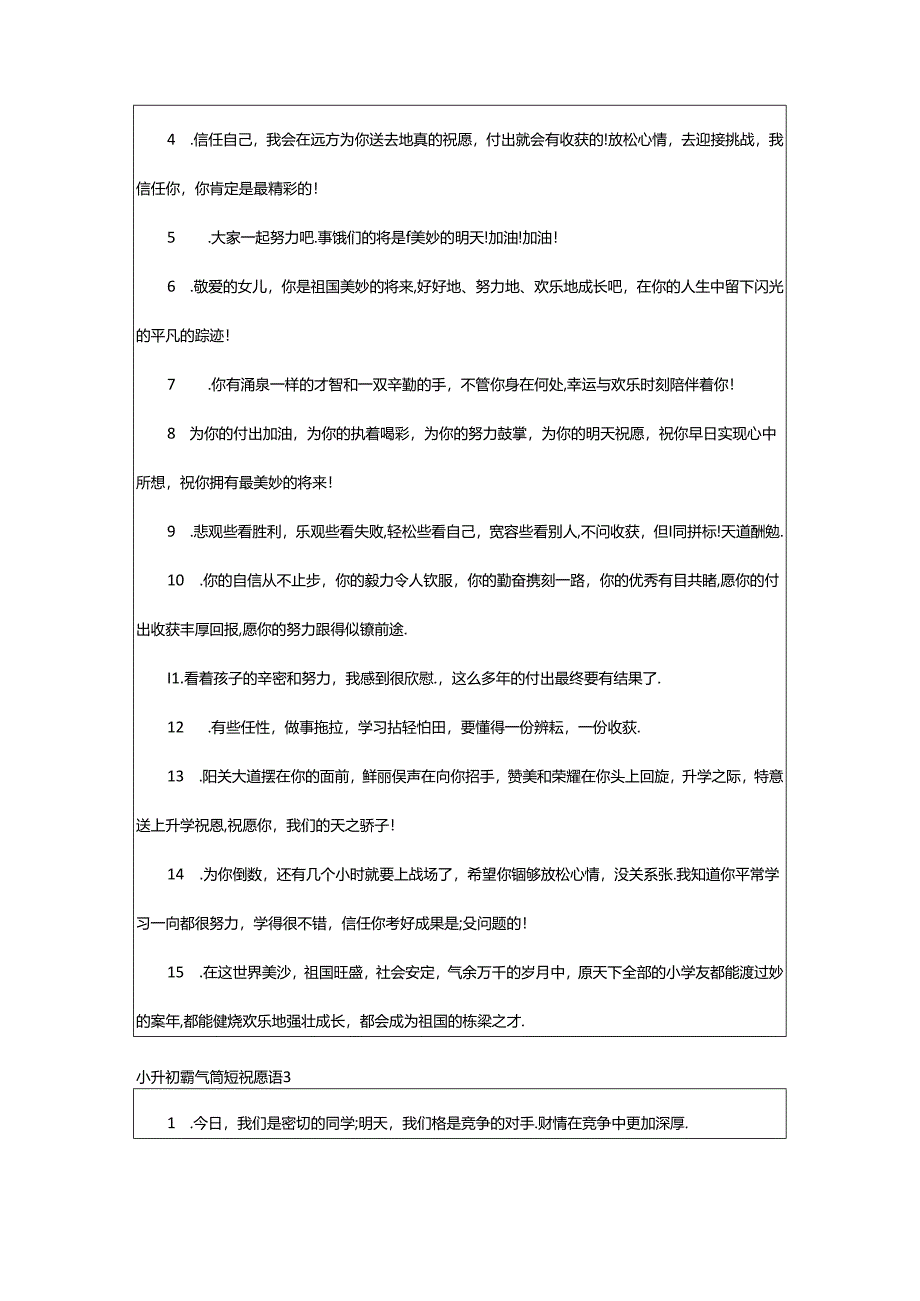 2024年小升初霸气简短祝福语.docx_第2页