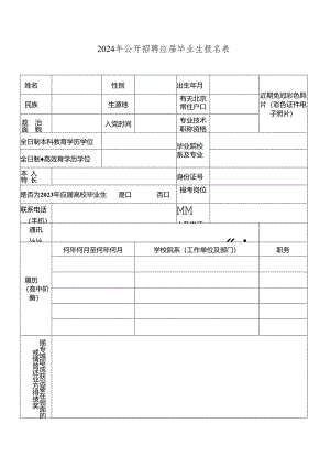 2024年公开招聘应届毕业生报名表.docx