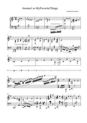 My Favorite Things 高清钢琴谱五线谱.docx