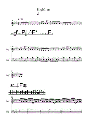 Highland 高清钢琴谱五线谱.docx