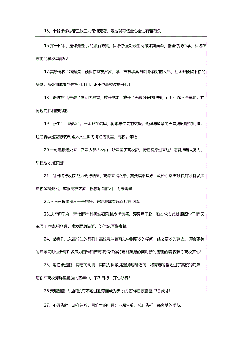 2024年升学祝福文案简短(精选100句).docx_第2页