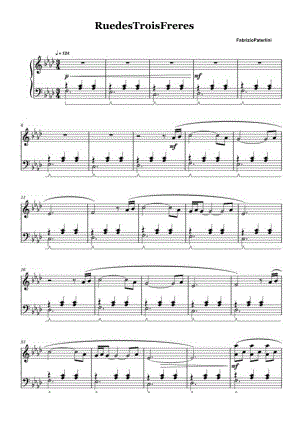 Rue des Trois Frères（极致浪漫的法式作品） 高清钢琴谱五线谱.docx