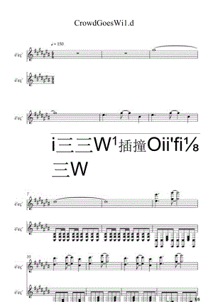 Crowd Goes Wild 高清钢琴谱五线谱.docx