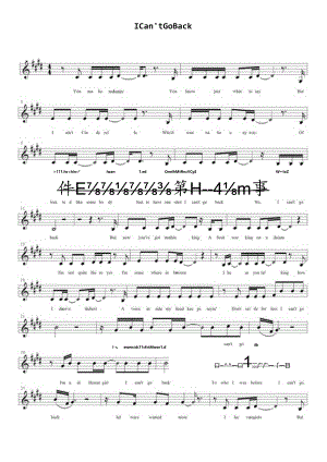 I Can t Go Back 高清钢琴谱五线谱.docx