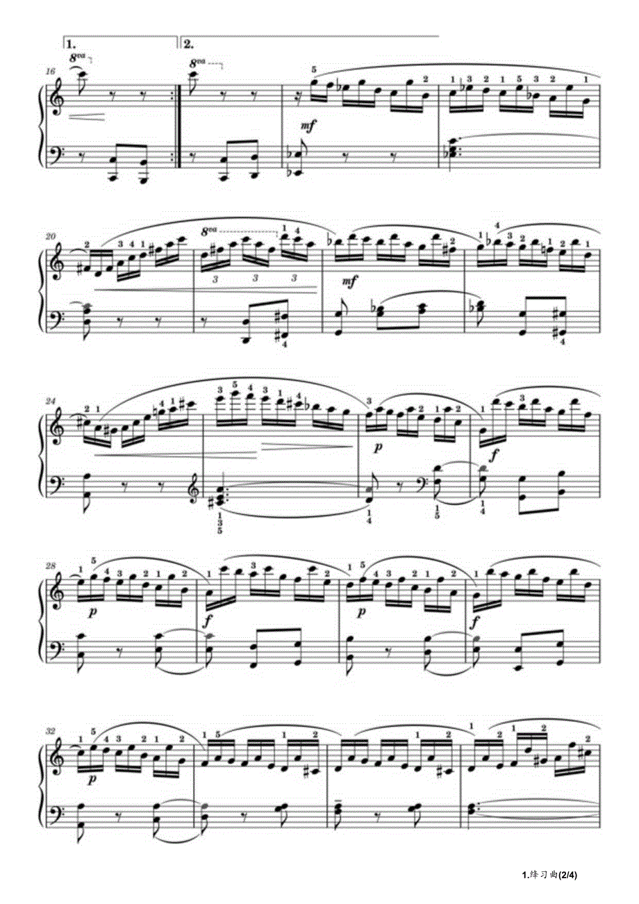 A项:1.练习曲【钢琴快速练习曲】 Op.61 No.32(中央音乐学院钢琴考级-2022版七级) 高清钢琴谱五线谱.docx_第2页