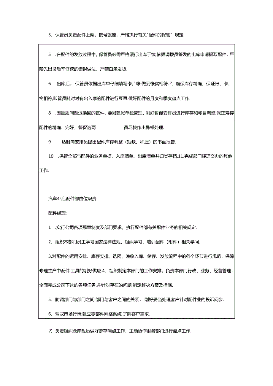 2024年4s店配件专员岗位职责（共8篇）.docx_第2页
