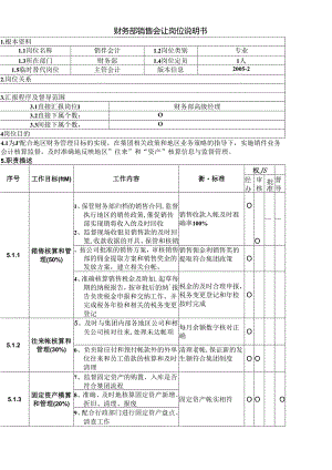4财务部销售会计岗位说明书.docx