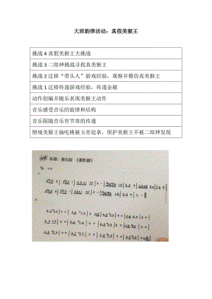 大班亲子韵律《真假美猴王》视频+教案+课件+配乐大班韵律活动：真假美猴王.doc