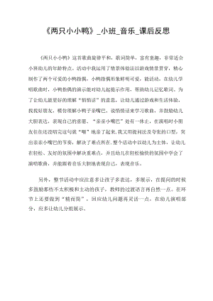 小班音乐《两只小小鸭》PPT课件教案音乐小班音乐《两只小小鸭》课后反思.doc