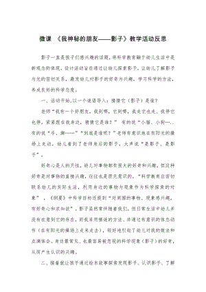 大班科学《我神秘的朋友——影子》PPT课件教案微反思.doc