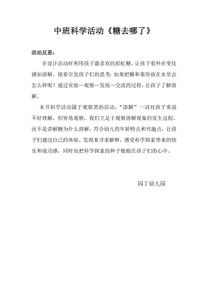 中班科学《糖去哪儿了》PPT课件教案微反思.doc