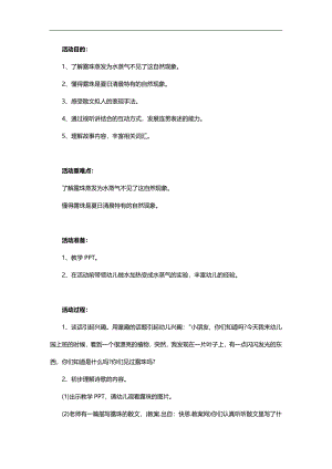 大班语言《荷叶上的珍珠》PPT课件教案参考教案.docx