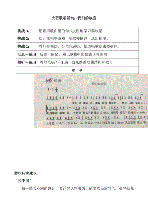大班歌唱活动《我们的族音》视频+教案+课件大班歌唱活动：我们的族音.doc