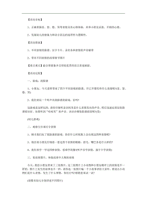 中班语言《有趣的表情》PPT课件教案参考教案.docx