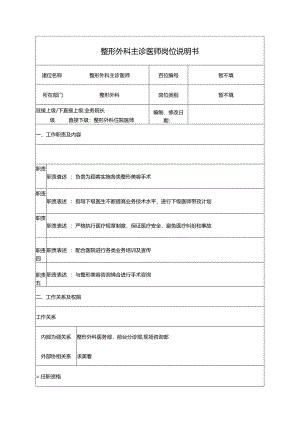 医美整形美容医生岗位职责说明书.docx