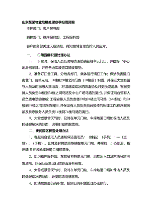 山东某某物业危机处理冬季扫雪预案.docx