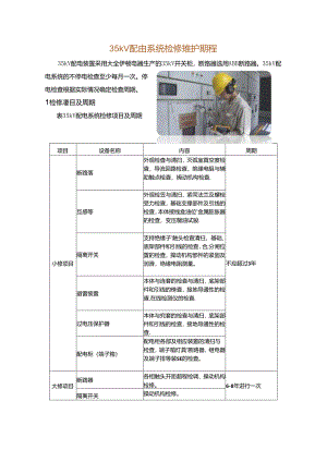 35kV配电系统检修维护规程.docx