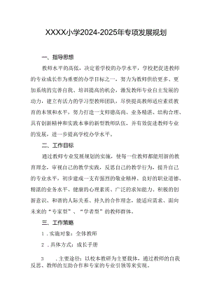 小学2024-2025年专项发展规划.docx