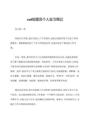 cad绘图员个人实习周记.docx