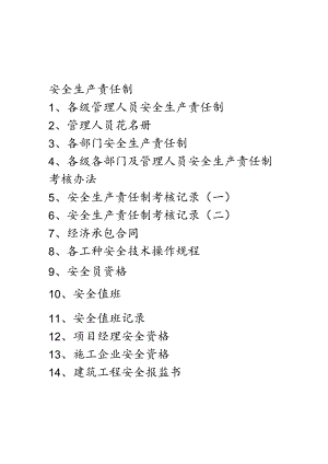 全套安全资料目录.docx