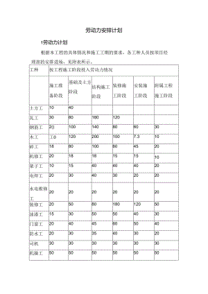 劳动力安排计划.docx