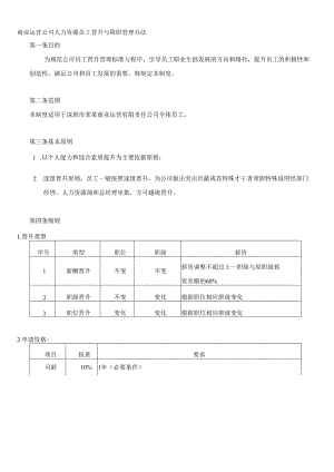 商业运营公司人力资源员工晋升与降职管理办法.docx