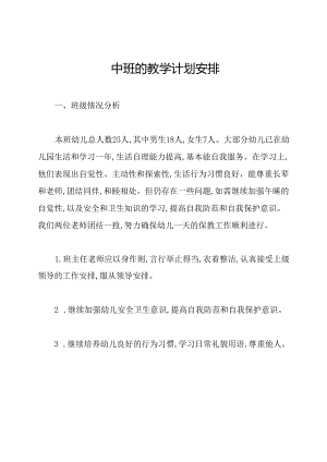 中班的教学计划安排.docx