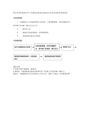 医院管理消毒供应中心灭菌器超高温及超高压状态应急预案及处理流程.docx