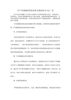 妇产科器械的清洗消毒灭菌流程及方法一览.docx
