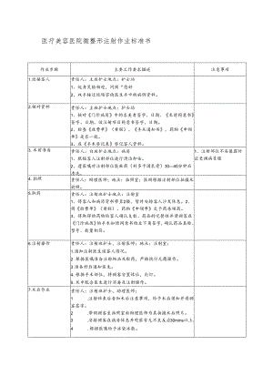 医院手术室微整形注射作业标准书.docx