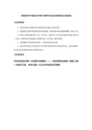 医院医疗护理发生护理不良事件后的应急预案及处理流程.docx