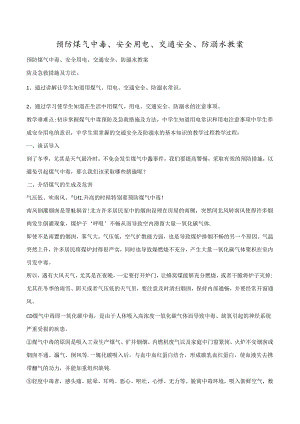 假期安全教育教案.docx