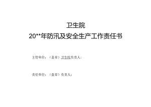 卫生院防汛及安全生产工作责任书.docx