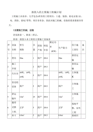 拟投入的主要施工机械计划(6).docx