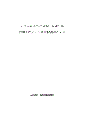 桥梁自检存在问题清单.docx