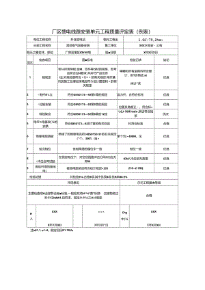 厂区馈电线路安装单元工程质量评定表.docx