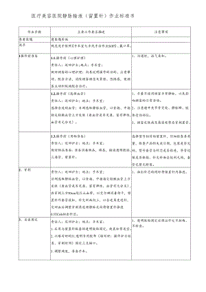 医院手术室静脉输液（留置针）作业标准书.docx