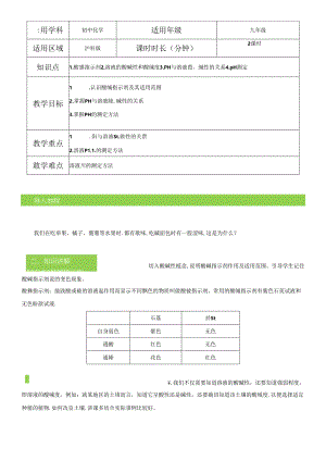 溶液的酸碱性 教案.docx