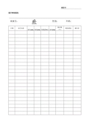 医美皮肤美容顾客门诊病历.docx