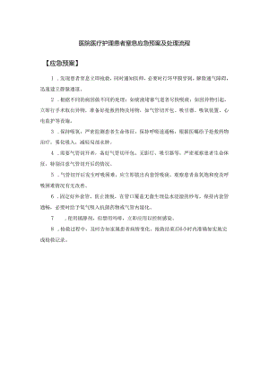 医院医疗护理患者窒息应急预案及处理流程.docx