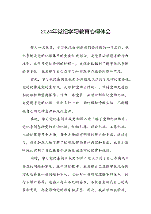 “2024年党纪学习教育”心得体会发言稿四篇.docx