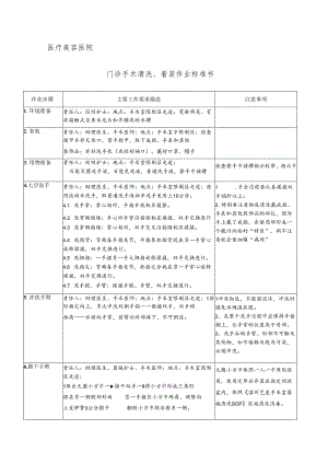 医院手术室门诊手术清洗、着装作业标准书.docx