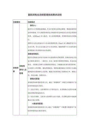 医院采购全流程管理系统需求说明.docx