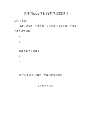 项目专项巡察建议格式.docx