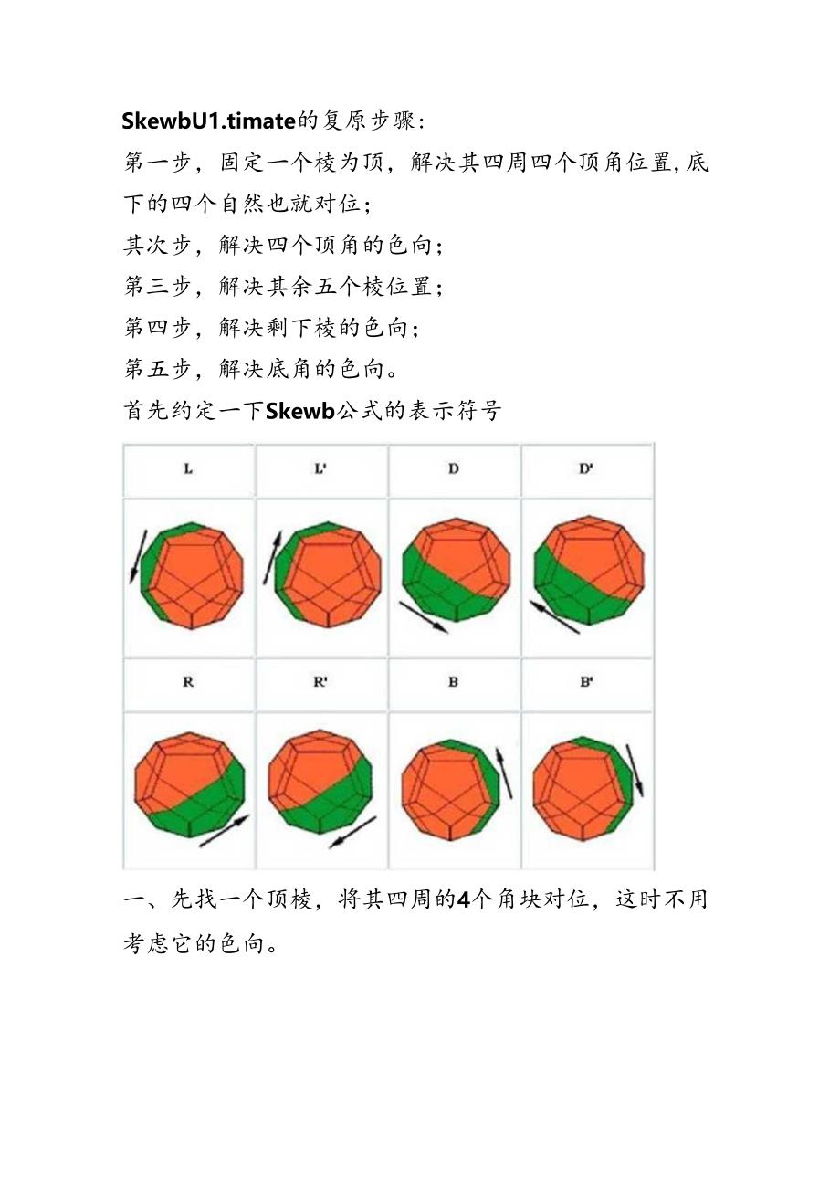 Skewb Ultimate 十二面体魔方还原公式.docx_第1页